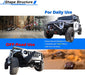 Front Bumper with LED Lights and D-Ring Shackles for Jeep Wrangler and Gladiator - WOLFSTORM 