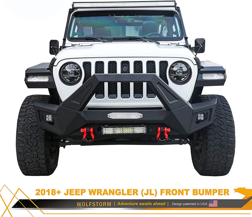 Front Bumper for 2018-2021 Jeep Wrangler JL/JLU and 2019-2021 Jeep Gladiator JT