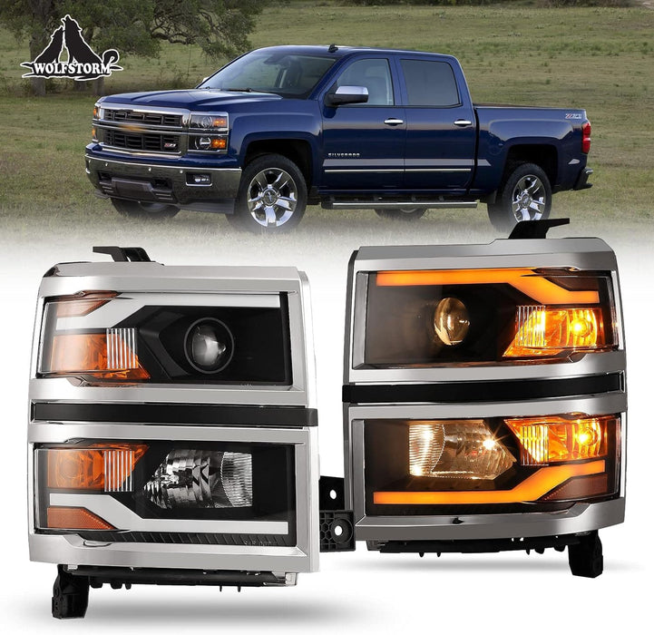 WOLFSTORM Headlight for 2014-2015 Chevy Silverado 1500 - WOLFSTORM 