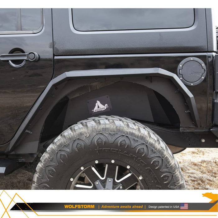 WOLFSTORM Inner Fender Flares Liner Compatible with 2007-2018 Jeep Wrangler JK & JKU - WOLFSTORM 