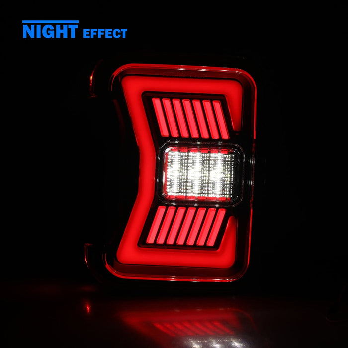 Sup-light LED Tail Lights For Jeep Gladiator JT 2020-2025 – Smoke Lens With Reverse & Turn Signal