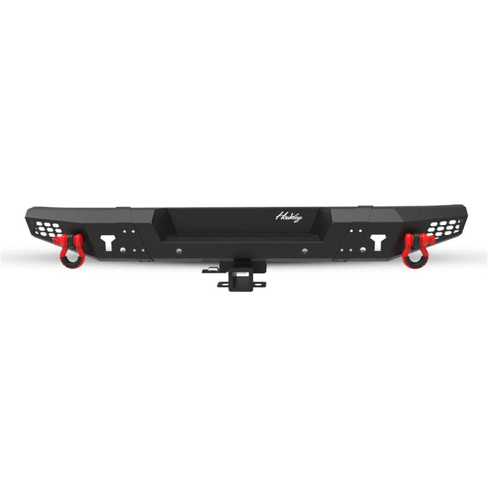 Rear Bumper with D-ring Shackles and 2" Hitch Receiver for Jeep 2007-2018 Wrangler JK/JKU