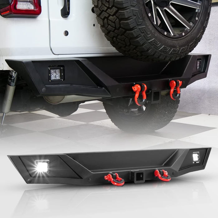 WOLFSTORM Rear Bumper for 2018-2021 Jeep Wrangler JL