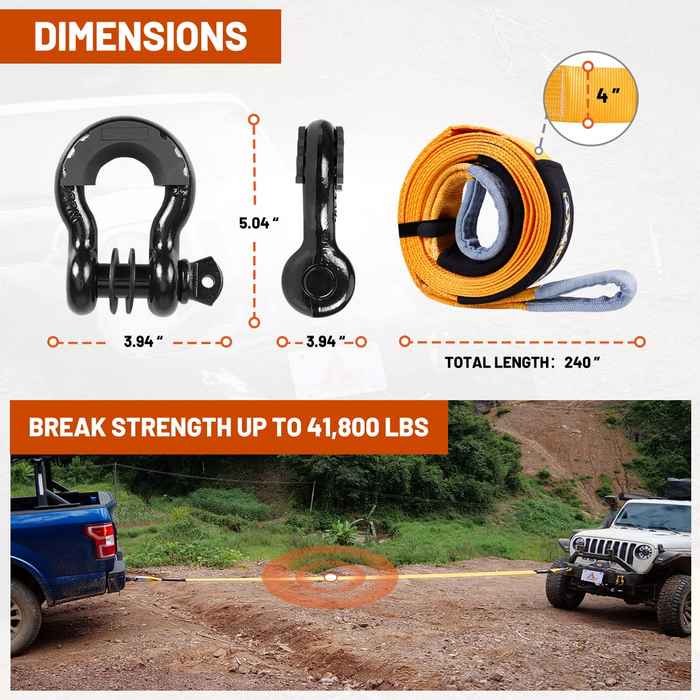 WOLFSTORM Emergency Off Road Towing Rescue Kit