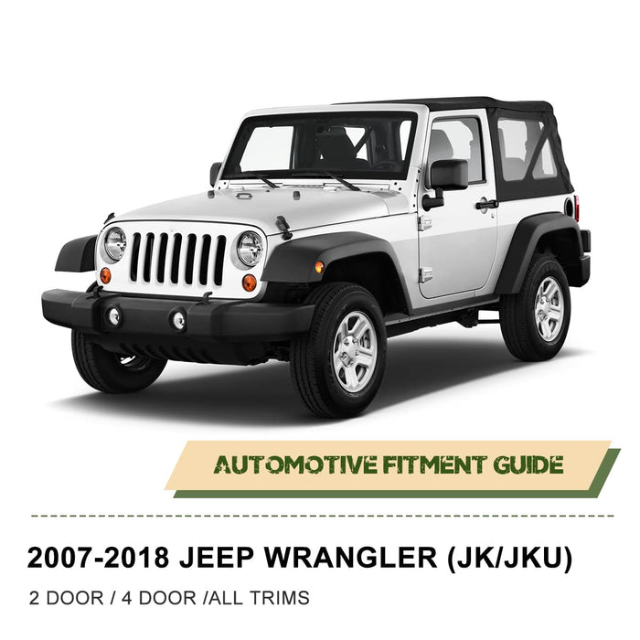 HAWKLEY Inner Fender Liners For Jeep 2007-2018 Wrangler JK/JKU Unlimited