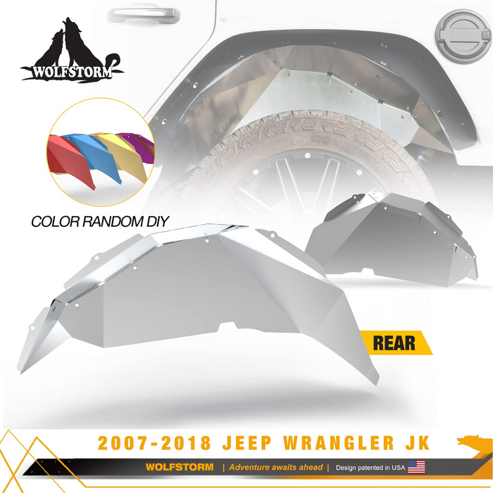 Aluminum Fender Flares Liners for 2018 2019 2020 2021 2022 Jeep Wrangler JL/JLU