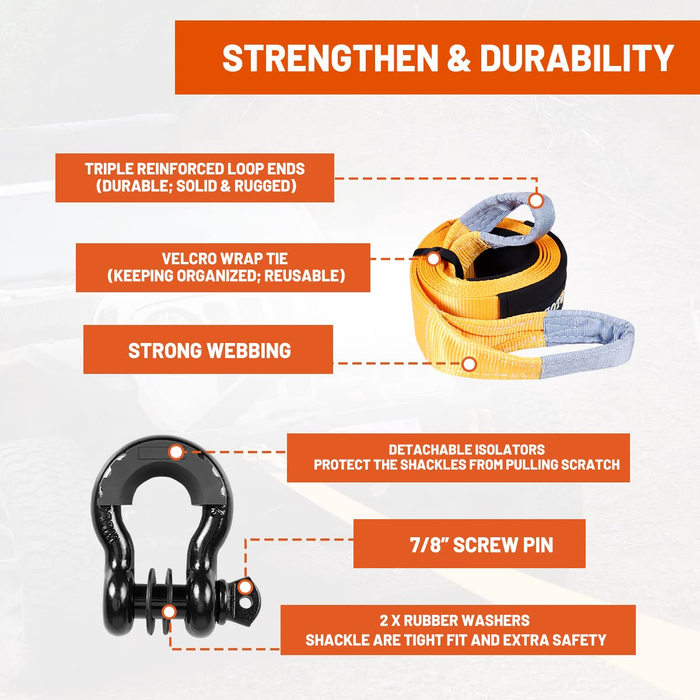 WOLFSTORM Emergency Off Road Towing Rescue Kit - WOLFSTORM 