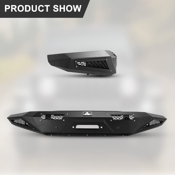 WOLFSTORM Front Bumper Replacement for 2021-2023 Ford Bronco with LED Lights, and Sensor Holes