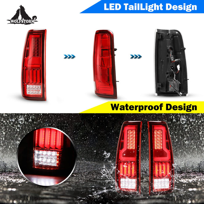 WOLFSTORM LED Tail Lights for 1999-2006 Chevy Silverado 1500 2500 3500 LED Tail Lights