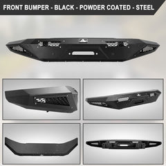 WOLFSTORM Front Bumper Replacement for 2021-2023 Ford Bronco with LED Lights, and Sensor Holes