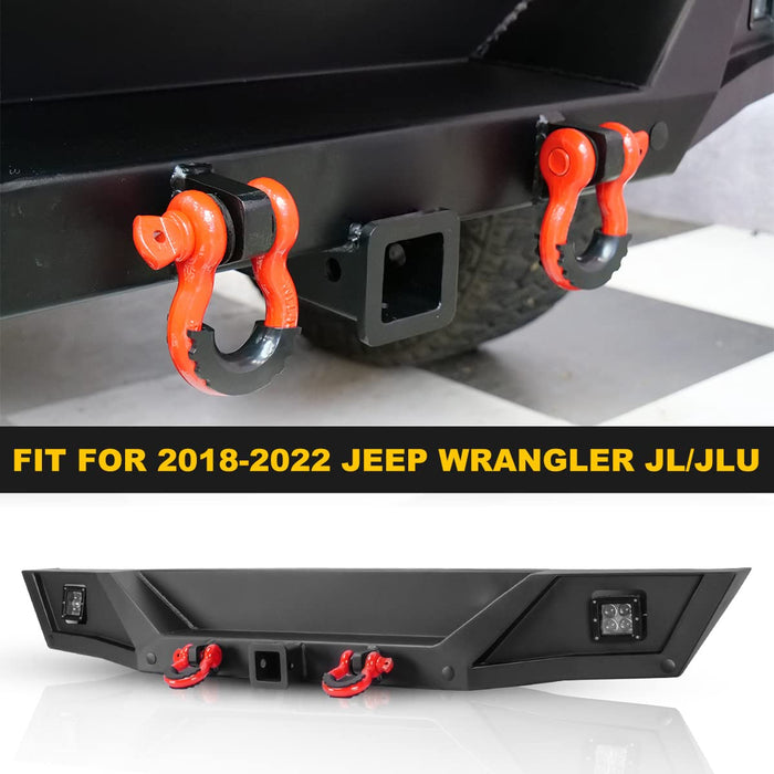 WOLFSTORM Rear Bumper for 2018-2021 Jeep Wrangler JL