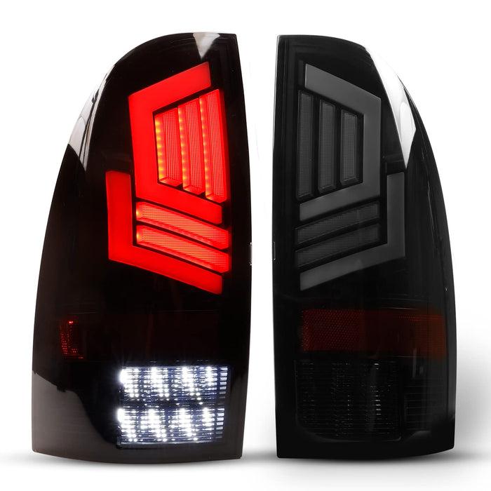 WOLFSTORM LED Tail Light Fit for 2005-2015 Toyota Tacoma, Sequential Turn Signal Light and DRL